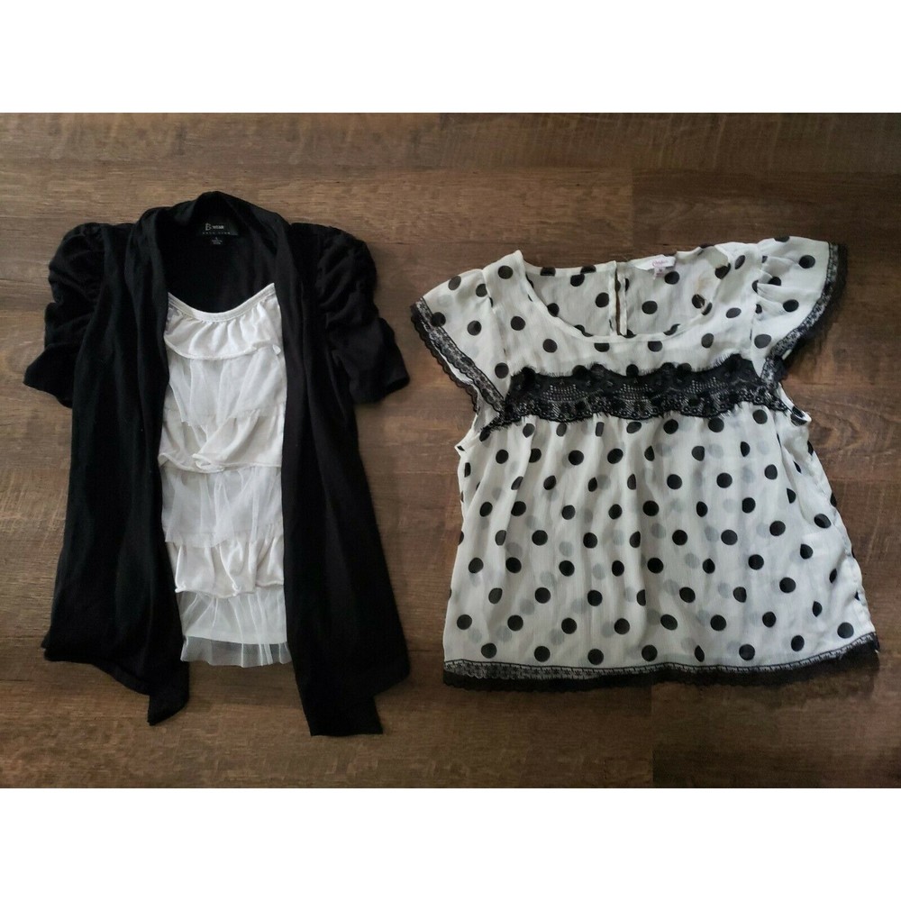 Lot Of 2 Girls Byer Girl & Candies Dressy Shirts Sz M & L